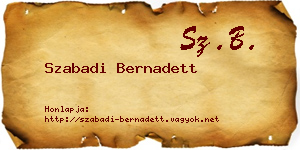 Szabadi Bernadett névjegykártya