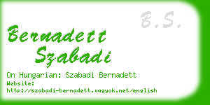 bernadett szabadi business card